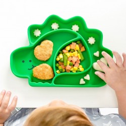 Bumkins Silicone Grip Dish - Dino