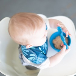 Bumkins Silicone First Feeding Set - Dark Blue