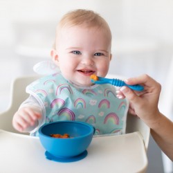 Bumkins Silicone First Feeding Set - Dark Blue