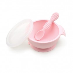 Bumkins Silicone First Feeding Set - Pink