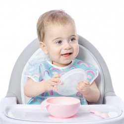 Bumkins Silicone First Feeding Set - Pink