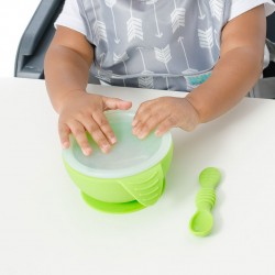 Bumkins Silicone First Feeding Set - Green