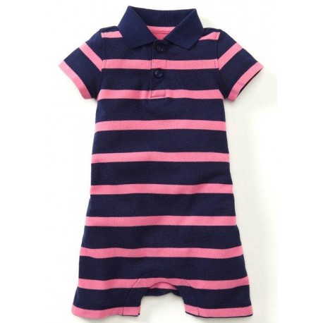 Mamaway Polo Striped Baby Bodysuit