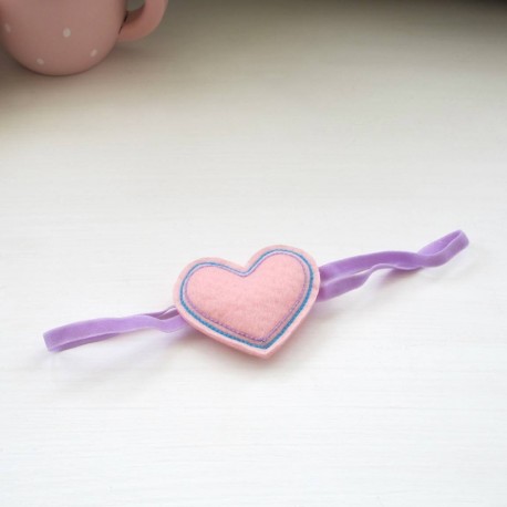 Celestina and Co. Felt Heart Hair Tie
