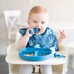 Bumkins Silicone Chewtensils - Deep Blue