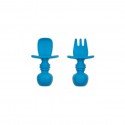 Bumkins Silicone Chewtensils - Deep Blue
