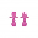 Bumkins Silicone Chewtensils - Fuchsia
