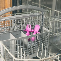 Bumkins Silicone Chewtensils - Fuchsia