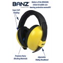 Banz Earmuffs for Babies - Gold