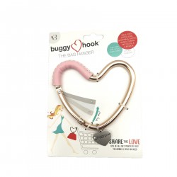 BuggyGear Heart Hook Bag Hanger - Leather Accent