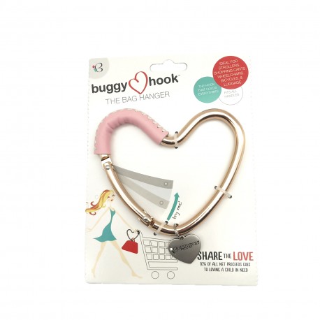 BuggyGear Heart Hook Bag Hanger - Leather Accent