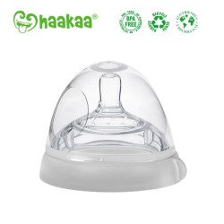 HAAKAA GEN3 160ml Silicone Breast Pump & Baby Bottle Top - GREY