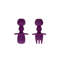 Bumkins Silicone Chewtensils - Purple