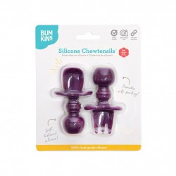 Bumkins Silicone Chewtensils - Purple