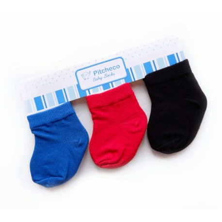 Pitcheco in 3 in 1 boys socks (newborn