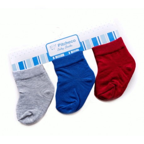 Pitcheco in 3 in 1 boys socks (newborn
