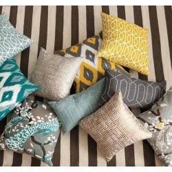 DwellStudio Decorative Pillow - Diamond Ikat in Azure
