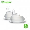 Haakaa Silicone Orthodontic Bottle Nipple - Size L-Variable Flow (2 pcs.)