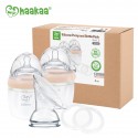 Haakaa Gen 3 Silicone Pump and Bottle Set - Grey