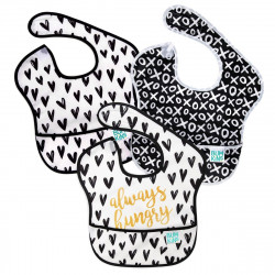 Bumkins Super Bib 3pcs - Black & White Print