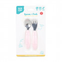 BUMKINS SPOON & FORK SET - PINK