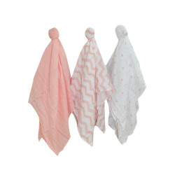 Enfant Bamboo Cotton Swaddle Blanket -3pc Set