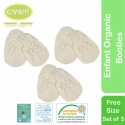 Enfant Organic Cotton Booties - 3 Pairs (0-3 months)