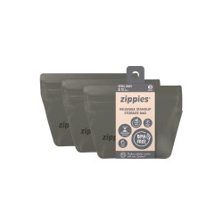 Zippies Ssteel Grey Reusable Storage Bags - Small
