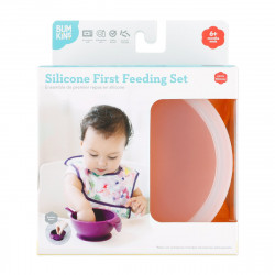 Bumkins Silicone First Feeding Set - Tangerine