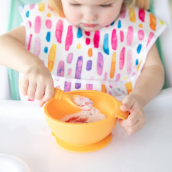 Bumkins Silicone First Feeding Set - Tangerine