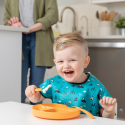 Bumkins Grip Dish - Tangerine