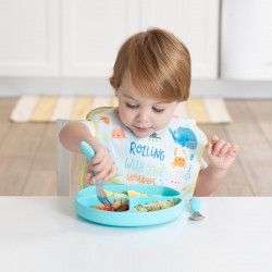 BUMKINS Super Bib 3pc Set - Rolling with the Waves