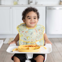 BUMKINS Super Bib 3pc Set - Happy