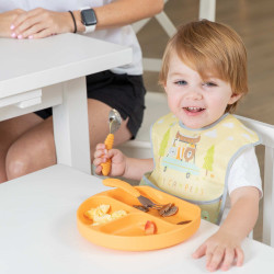 BUMKINS Super Bib 3pc Set - Happy