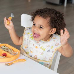 BUMKINS Super Bib 3pc Set - Happy