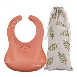 Haakaa SIlicone Bib - Rust