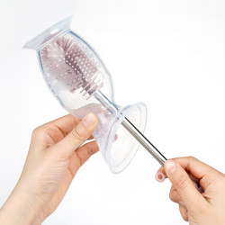 Haakaa Silicone Cleaning Brush Kit-Blush