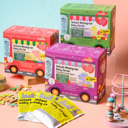 Gnubkins Premium Brown Rice and Non-GMO Beetroot Instant Cereal