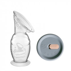 Haakaa Silicone Breast Pump 150ml w/ Silicone Lid Set