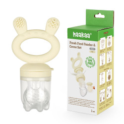 Haakaa Fresh Food Feeder and Cover Set - Oat