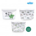 Zippies Lab Mickey Hello Green World Reusable Standup Bags (Set of 3