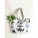 Zippies Lab Mickey Hello Green World Multi-pocket Grocery Tote