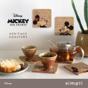 Zippies Simpli Disney Home Collection Mickey Cork Coasters - Set of 4pc