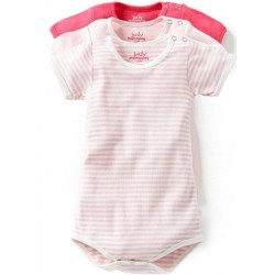 Mamaway Ribbed Short Sleeves Baby Bodysuit (3-Piece)