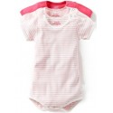 Mamaway Ribbed Short Sleeves Baby Bodysuit (3-Piece)