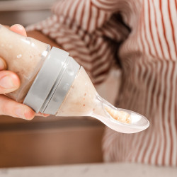 Haakaa Silicone Baby Food Dispensing Spoon (120ml) - Grey