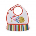 BUILT NY Baby Mess Mate Toddler Bib (2-pc set) - Baby Pink Stripe