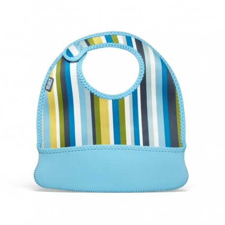 BUILT NY Baby Mess Mate Toddler Bib (2-pc set) - Baby Blue Stripe