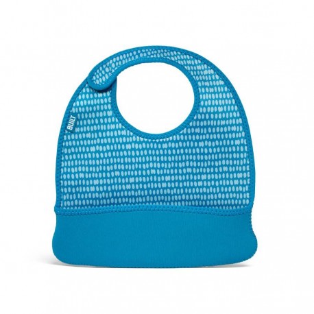 BUILT NY Baby Mess Mate Toddler Bib (2-pc set) - Dribble Dots Blue