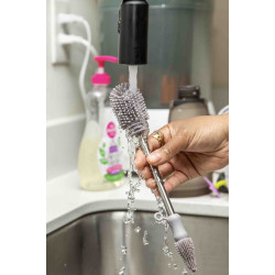 Haakaa Silicone Cleaning Brush Kit - Suva Grey